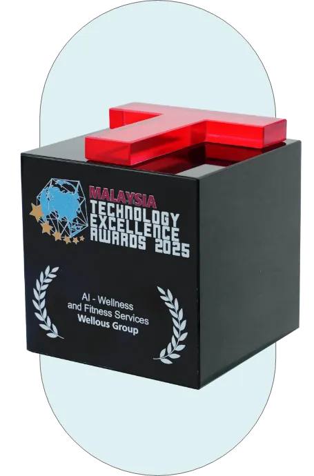 AI – Wellness and Fitness Services Award trophy
